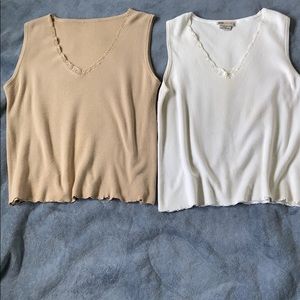 Sleeveless under jacket sweaters